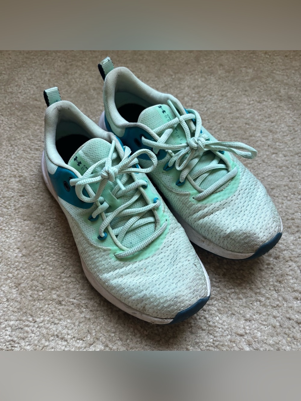 Under Armour Women's Charged Breathe TR 3 Cross Trainer Aqua Foam Sz 8
